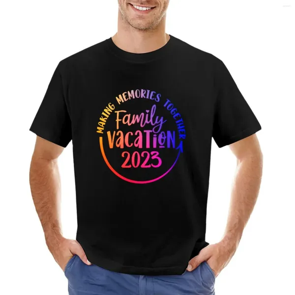 Polos Men's Vintage Family Trip Summer Vacation Beach 2024 T-shirt à manches courtes T-shirts T-shirts Pack