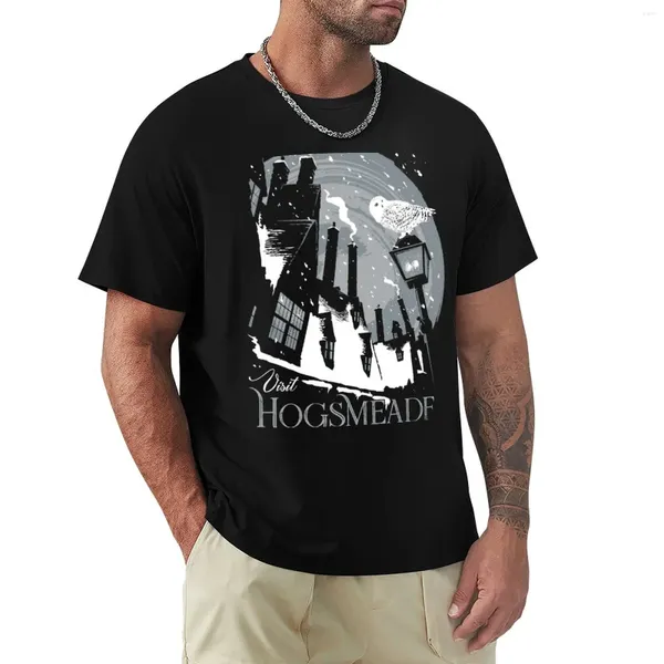 Polos pour hommes Visitez Hogsmeade (gris) T-shirt Kawaii Vêtements Tops courts Sweat-shirts Designer T-shirt Hommes