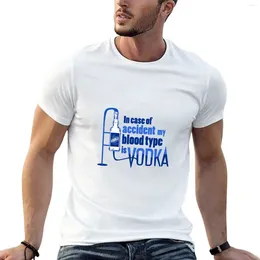 Polos pour hommes Vodka Type de sang drôle cadeau chemise T-Shirt douane garçons blancs vêtements mignons Fans de sport plaine blanc t-shirts hommes
