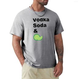 Polos pour hommes Vodka Soda Lime T-Shirt Anime vêtements haut d'été ajusté t-shirts pour hommes Fans de sport personnalisé hommes coton