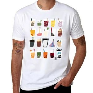 Polos pour hommes Mur de Boba T-shirt doux Funnys Boys Whites Heavyweights Vêtements mignons Hommes T-shirts unis