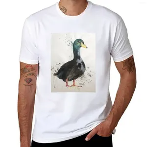 Polos pour hommes T-shirt de peinture de canard aquarelle pour un garçon T-shirts mignons