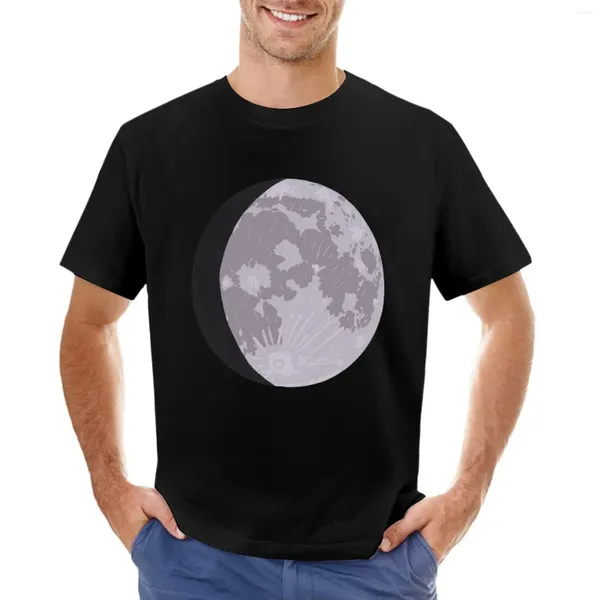 T-shirt de lune gibbous de poêle pour hommes
