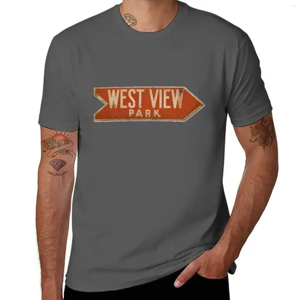 Polos West View Park Sign T-shirt surdimensionné Animal Prinfor Boys T-shirts poids lourds pour hommes