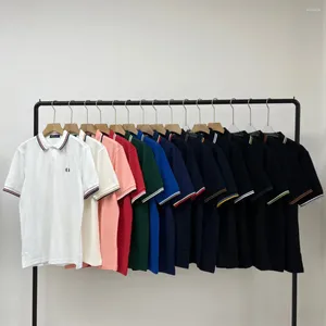 Polos pour hommes blé percé pur coton à manches courtes vêtements été décontracté M3600polo chemise offre spéciale plusieurs couleurs