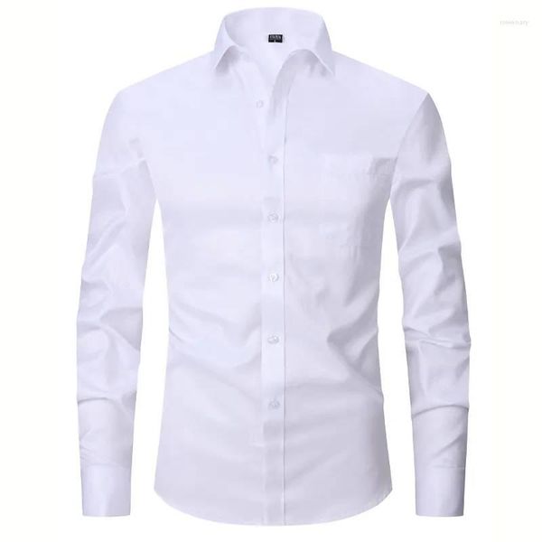 Polos Menos White Shirt Men Business Casual Slim pour le mariage de mariage Office de travail Tuxedos Tuxedos Set