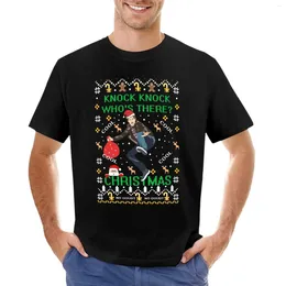 Polo da uomo Chi c'è? Natale! T-shirt Abbigliamento vintage T-shirt corta hippie Uomo Camicie da uomo Confezione
