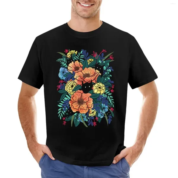 Polos para hombre, camiseta de flores salvajes, ropa bonita personalizada, camisetas estampadas Hippie con estampado de animales para niños