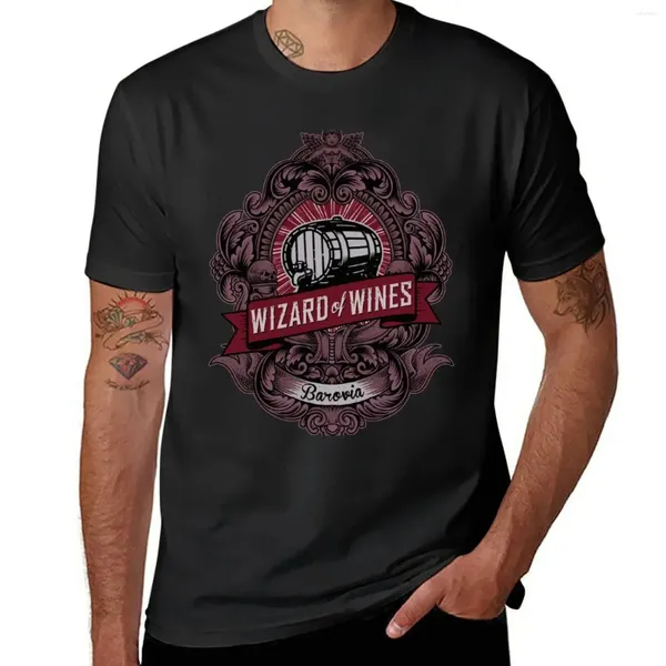 ¡Polos de hombres!Wizard of Wine Barovia Enñema Visor Camiseta Vintage Top Top Tircas