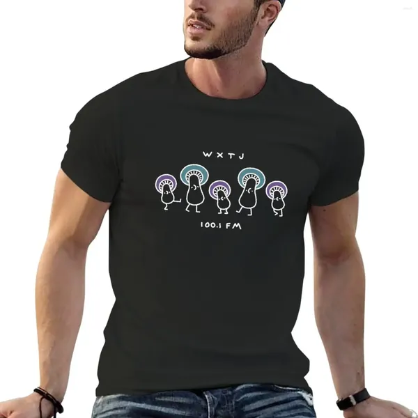 Polos masculins WXTJ Shroomigos (sweat à capuche) par Herollis T-shirt kawaii vêtements animaux primfor garçons coréens mode t-shirts noirs pour hommes