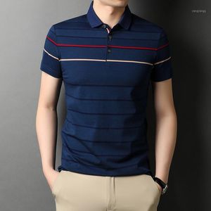 Heren Polos Ymwmhu 2022 Collectie Heren Shirt Katoen Korte Mouw Gestreepte Zomer Tops Casual Koreaanse stijl voor man kleding