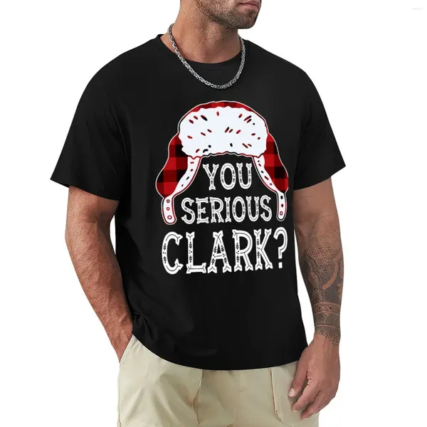 Polos pour hommes You Serious Clark Funny Ugly Christmas Sweater T-shirt pour un garçon T-shirt Chemises graphiques Coton