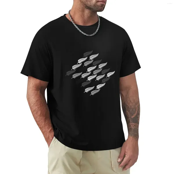 T-shirt de conception de fougères argentées zélandais zéland