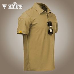 Polos pour hommes ZITY Été Polo pour hommes à manches courtes Polo décontracté T-shirt Golf en plein air Sports Revers T-shirt Marque Vêtements Hommes Tops Tee 230228