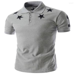 Polos pour hommes Geek Summer POLO Shirt Stars Printing Fashion Short Sleeve Printed Sleeved