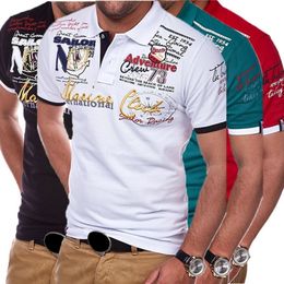 Polos pour hommes ZOGAA été hommes décontracté affaires à manches courtes t-shirt mode revers Slim Fit polos 230612