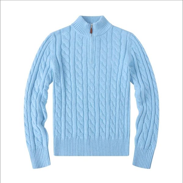 Bordado de pony para hombres suéter de cachemira moda venta de mujeres jueves de otoño/invierno cuello redondo bordado vintage suéter de jersey suave y cálido suéter
