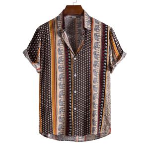 Chemises imprimées pour hommes, chemises décontractées à manches courtes, chemise boutonnée pour hommes, chemise de plage et de vacances d'été