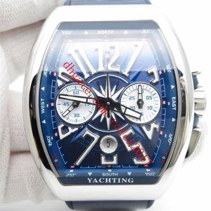 Producten voor heren Vanguard 44 mm Watch 7750 Valjoux Automatische beweging met functionele chronograaf Kijk Blue Dial Explodeed Numer1879