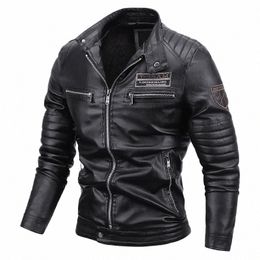 Veste de moto en cuir PU pour hommes, veste polaire mince, manteau d'extérieur de printemps, motard décontracté, automne Fi 96du #