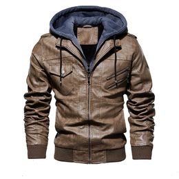 Abrigo de cuero lavado de PU para hombre chaqueta de invierno de talla grande ropa para hombre s 231228