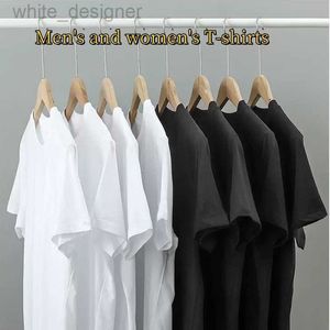 T-shirt à manches courtes en coton pur pour hommes chemises de base blanche en vrac Sweethirt de sport d'été B6535F2