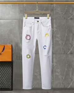 Diseñador de jeans morados para hombres Biker rasgado Slim Skinny Pants Designer True Stack Fashion Jeans tendencia marca Vintage Pant Jeans B4 B4