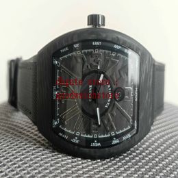 Calidad para hombres de 45 mm de relojes de pulsera V 45 SC DT NR Negro de fibra de carbono Black Vanguard Pvd Automatic Mens Watch Gents Gents Eta 901 273m