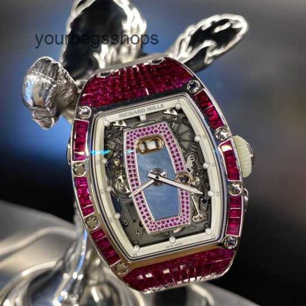 Reloj de pulsera de cuarzo para hombre Reloj de pulsera suizo RM Relojes de pulsera Rm037 18k Platino Rojo Mujer CMAA