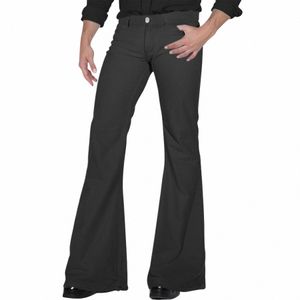 Heren Retro Disco Uitlopende Broek Losse Stretch Vintage Broek Fit Uitlopende Comfortabele Retro Stretch Twill Herenbroek B403#