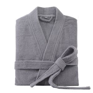 Herengewaden 100% katoenen badjas voor heren Lange dikke absorberende badstof badjas Kimono Herenhanddoekbadjas Effen nachtkleding Dameskamerjas 230907