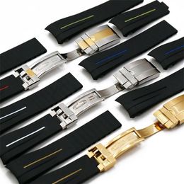 Bracelet en caoutchouc pour hommes 20mm21mm boucle pliante accessoires de montre pour SOLEX GMT fantôme roi Ancon bracelet en silicone étanche pour femmes 220624258e