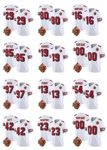 Heren San''Francisco''49ers''Active Player Custom Deebo Samuel Nick Bosa Jerry Rice Wit 2023 F.U.S.E.Vapor Untouchable Limited voetbalshirt met 50e patch