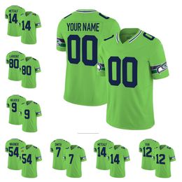 Seattle''seahawks''active Player Custom DK Metcalf Bobby Wagner 2023 F.U.S.E.Groen Limited voetbal Ed-shirt