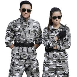 Heren Sets Sneeuw Camouflage Militair Uniform Tactisch Pak Mannen Jachtkleding Werkkleding CS Wear Trainingspakken2756