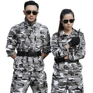 Ensembles pour hommes, uniforme militaire de Camouflage de neige, combinaison tactique, vêtements de chasse pour hommes, vêtements de travail CS, survêtements 2756