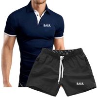 Conjuntos De Camisetas Polo Y Pantalones Cortos Para Hombre Traje Deportivo  Lujo