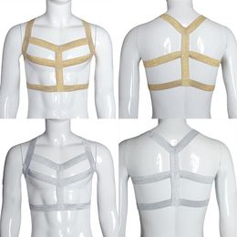 Mannen Sexy Kostuums Bondage Harnas Fetish Wear Body Cage Bra Open Borst Riem Ondergoed Mannen Crop Top Bodysuit2329