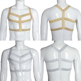 Mannen Sexy Kostuums Bondage Harnas Fetish Wear Body Cage Bra Open Borst Riem Ondergoed Mannen Crop Top Bodysuit231c