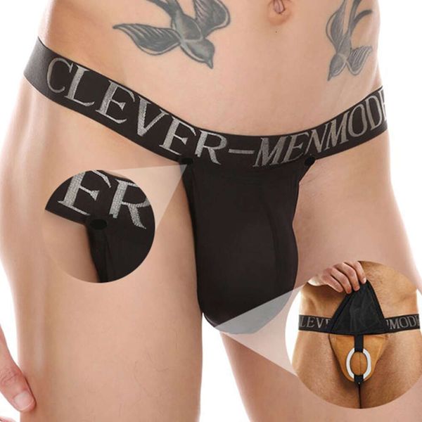 Tanga Sexy desmontable para hombre, anillo de silicona porno, bragas de hilo G, bolsa de lencería para hombres Gay, Bikini erótico Sissy