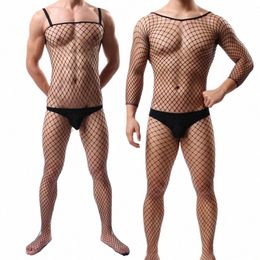 Mannen Sexy Visnet Panty See Through Panty Nachtkleding Mannelijke Body Erotische Kousen Voor Man Fun Lingerie Datum Kleding s8cj #