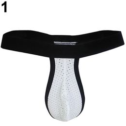 Heren Sexy Mesh Pluwe Pouch Ademend T-BACK G-String Slakken Thongs Underwear S109