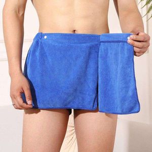 Short Sexy pour hommes, peignoir de bain, serviette ouverte sur le côté, épais, doux, culotte de douche de plage, 18 + pamas adultes