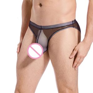 Hommes S Sexy Tronc Transparent Slip Porno Éléphant Nez Long Sac Transparent Culotte Sgh Maille Lingerie Érotique