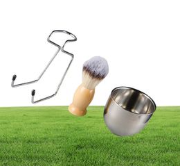 Juego de pincel de afeitar para hombres Badger Made Many Many Towl de acero inoxidable Barber Men Faced Barba Cleaning Shave Tool Hha11841675043