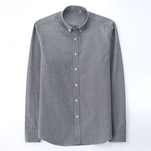 Camisa de hombre de algodón de manga larga diseñador de moda de mediana edad y joven ropa formal informal de negocios antiarrugas sin hierro