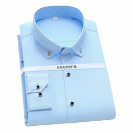 Chemise pour hommes Lg manches No Iring 2022/23 Mew bleu blanc Social Fi bureau équipe vêtements de travail XL luxe formel Busin 41tf #