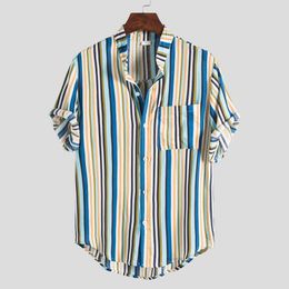 Camisa para hombres de manga corta camisa de cuello impreso