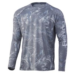 Chemise pour hommes Protection UV Sports de plein air Crewneck TopsRunning Sun T-shirts UPF50 Chemise de pêche à manches longues pour hommes - Respirant 240106