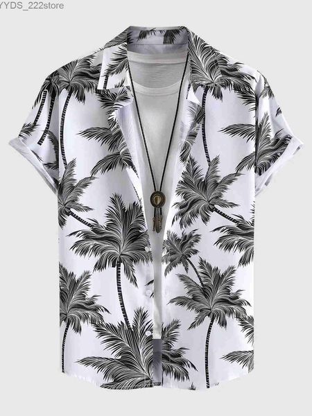 Chemises masculines pour hommes imprimé tropical Haian Summer Beach Set Plant Plante de coco